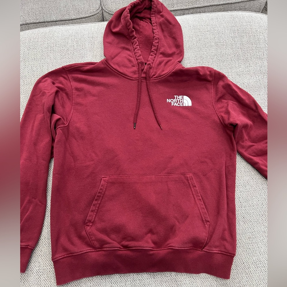 THE NORTH FACE BURGUNDY MAROON HOODIE SHIRT size Large